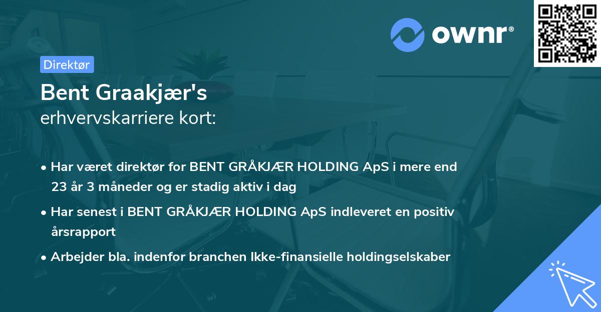 Bent Graakjær's erhvervskarriere kort
