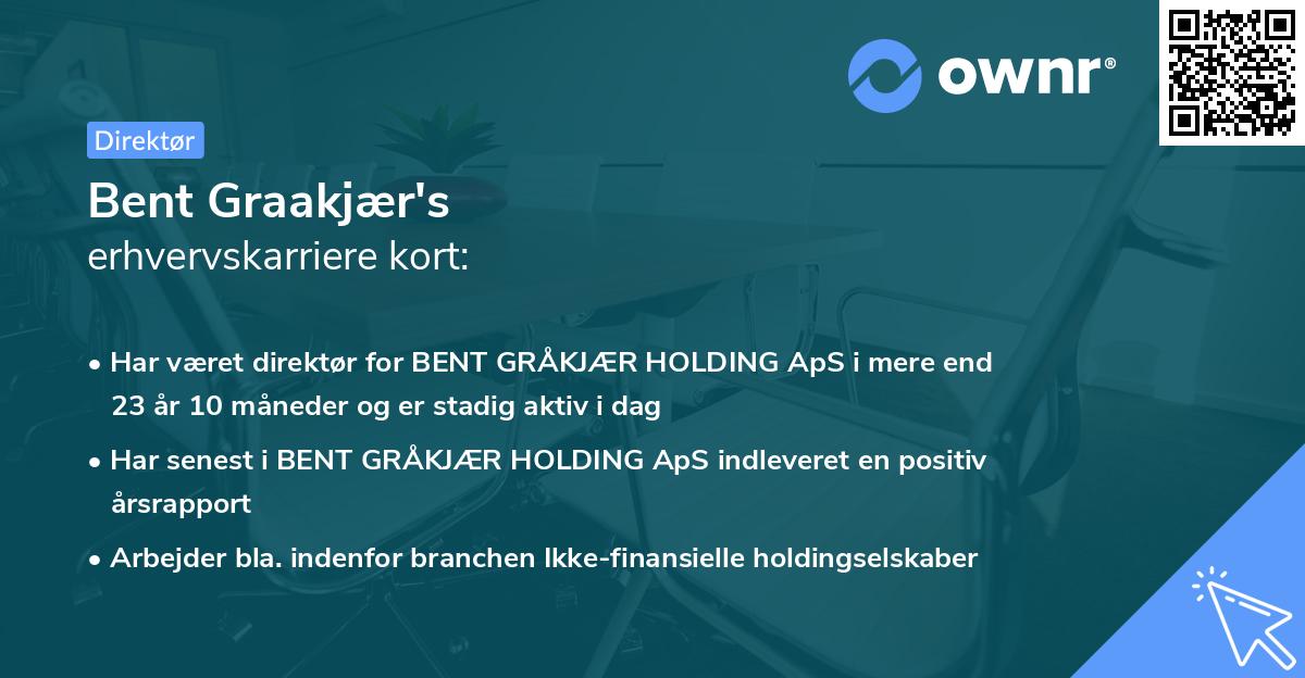Bent Graakjær's erhvervskarriere kort