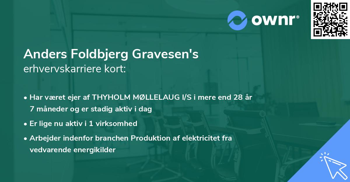 Anders Foldbjerg Gravesen's erhvervskarriere kort