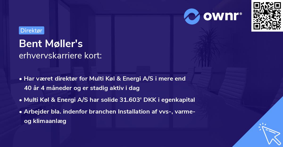 Bent Møller's erhvervskarriere kort