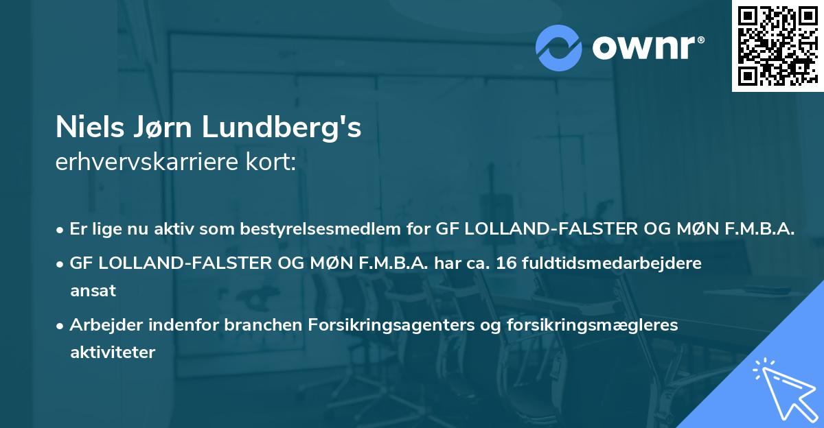 Niels Jørn Lundberg's erhvervskarriere kort