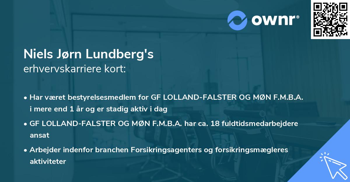 Niels Jørn Lundberg's erhvervskarriere kort