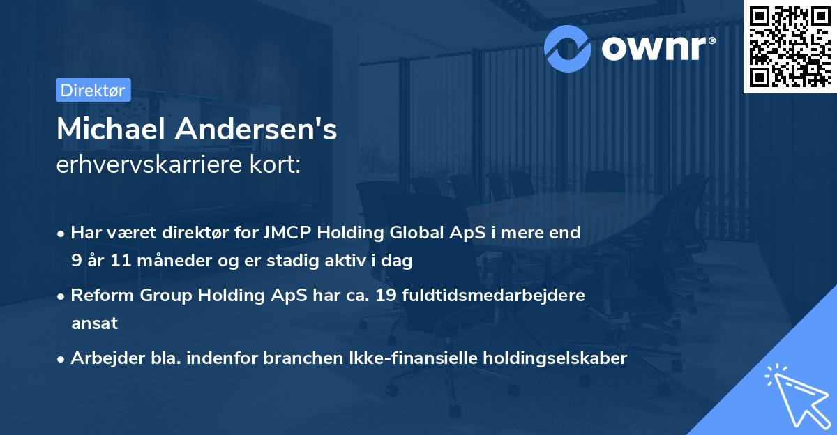 Michael Andersen's erhvervskarriere kort