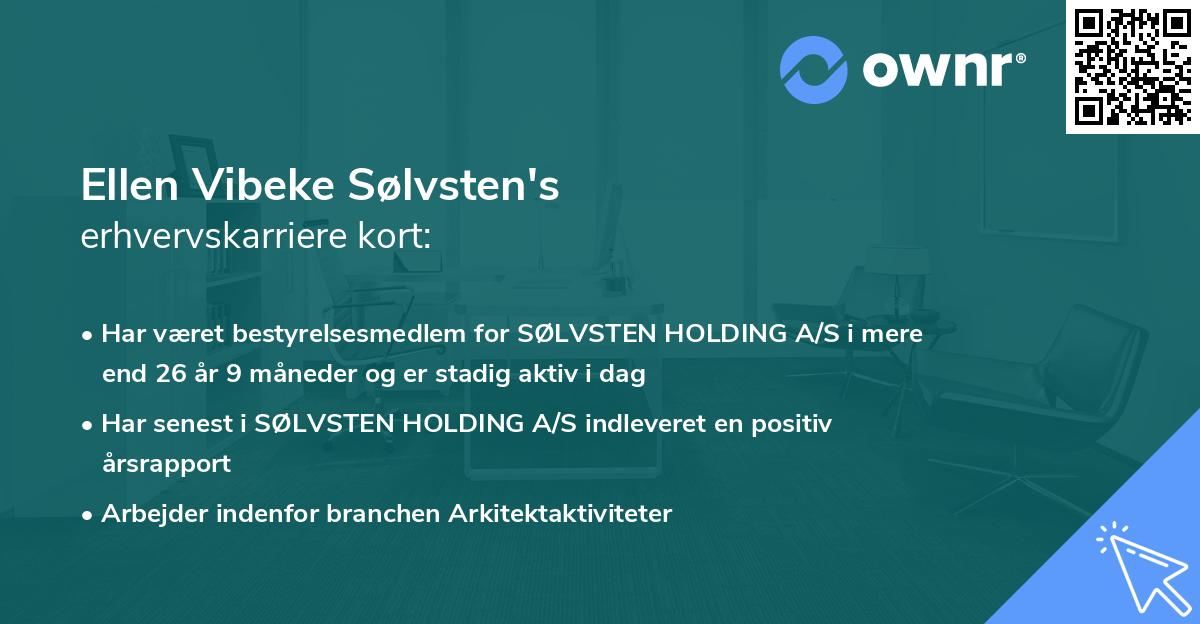 Ellen Vibeke Sølvsten's erhvervskarriere kort