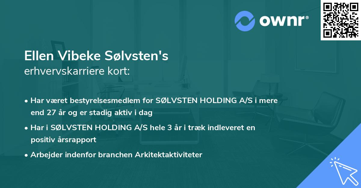 Ellen Vibeke Sølvsten's erhvervskarriere kort
