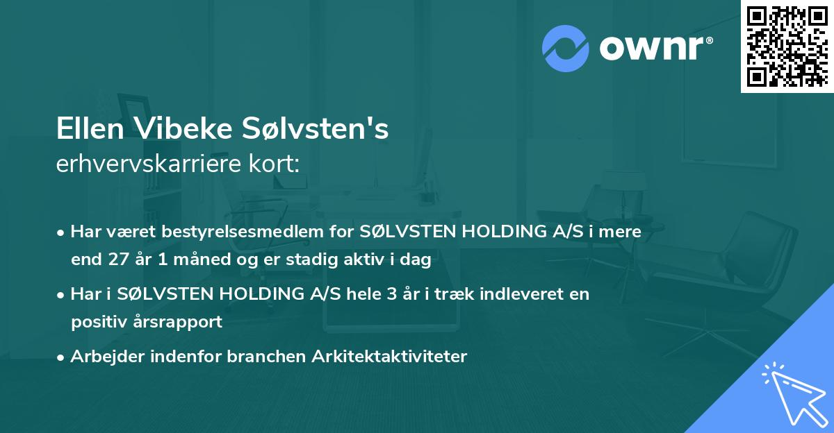 Ellen Vibeke Sølvsten's erhvervskarriere kort