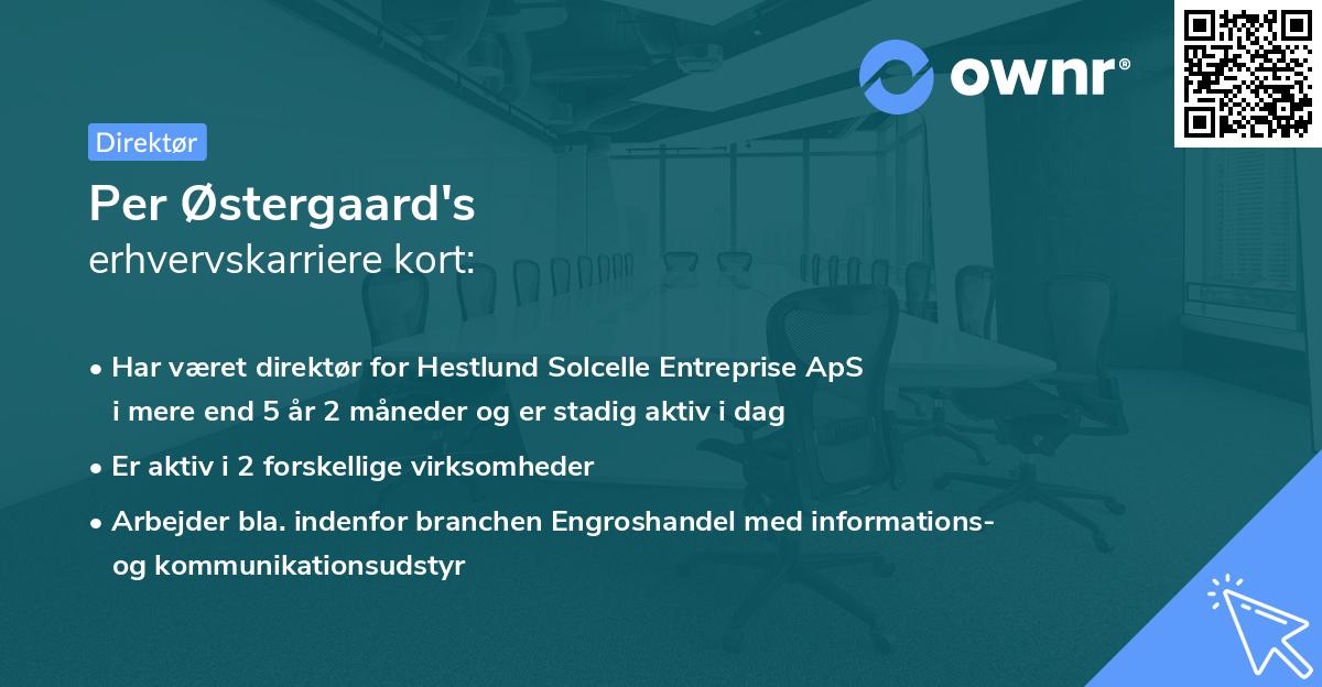 Per Østergaard's erhvervskarriere kort