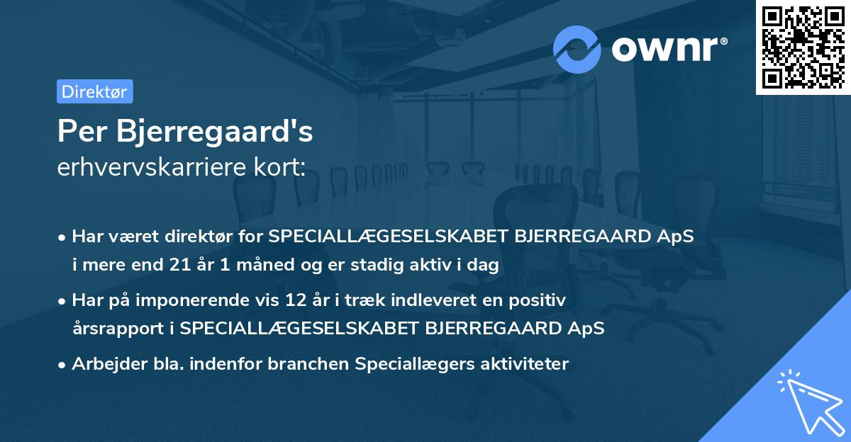 Per Bjerregaard's erhvervskarriere kort