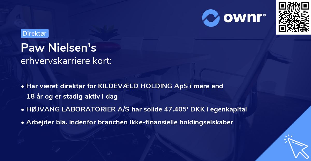 Paw Nielsen's erhvervskarriere kort