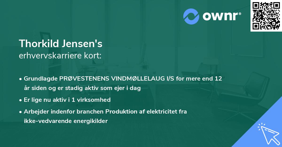 Thorkild Jensen's erhvervskarriere kort