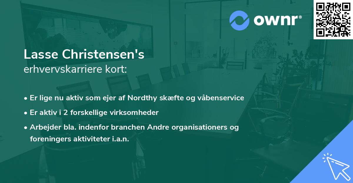 Lasse Christensen's erhvervskarriere kort