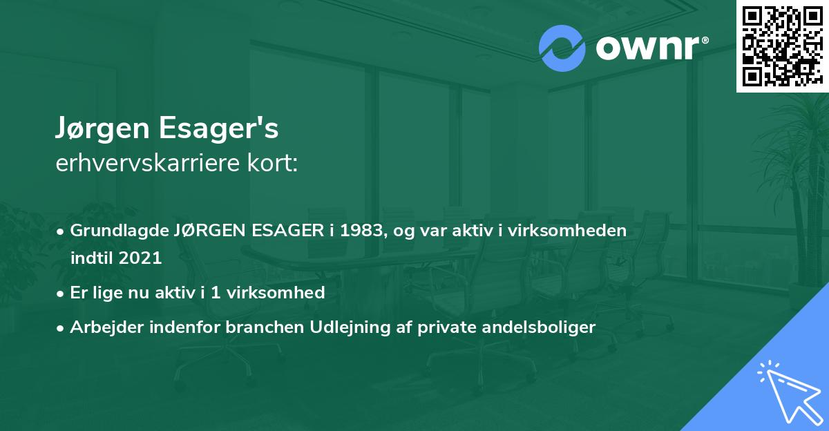 Jørgen Esager's erhvervskarriere kort