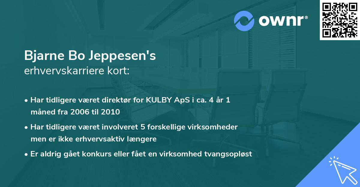 Bjarne Bo Jeppesen's erhvervskarriere kort