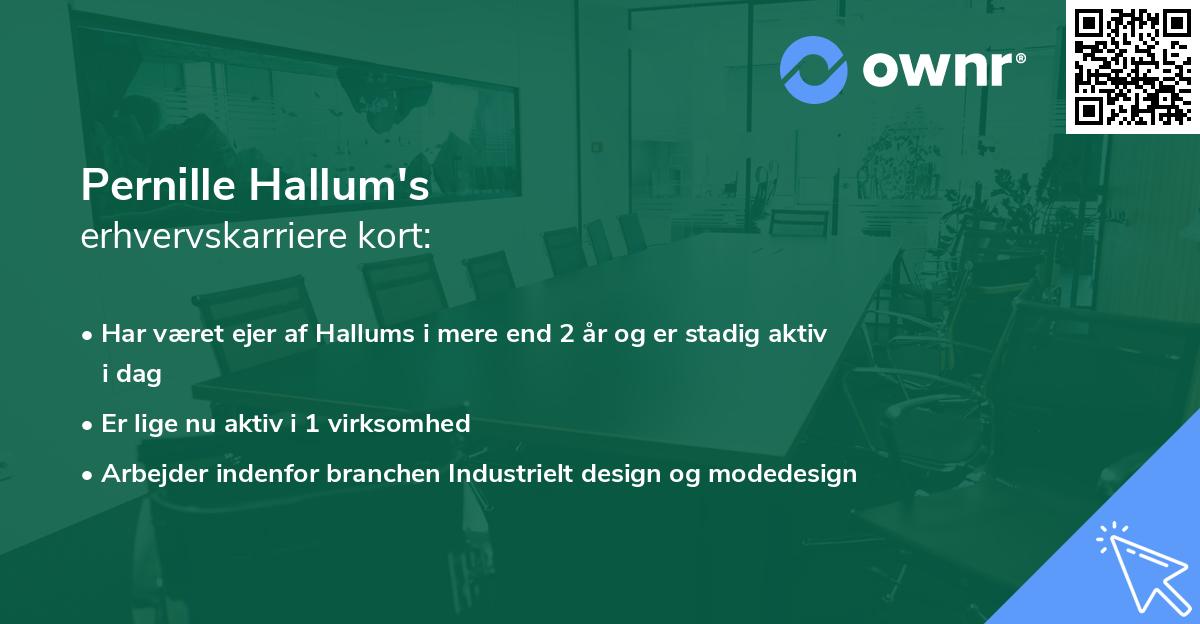 Pernille Hallum's erhvervskarriere kort