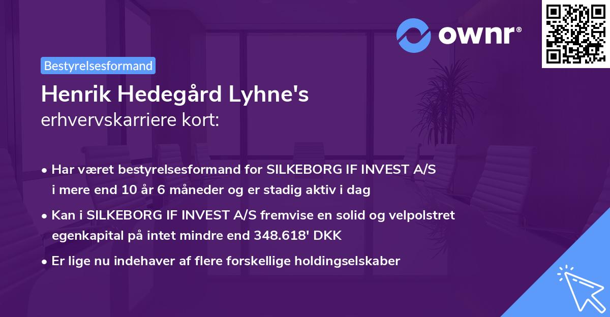 Henrik Hedegård Lyhne's erhvervskarriere kort