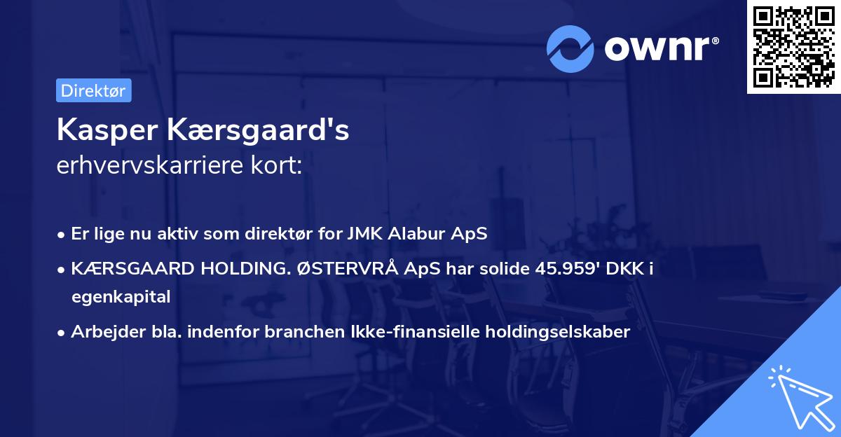 Kasper Kærsgaard's erhvervskarriere kort