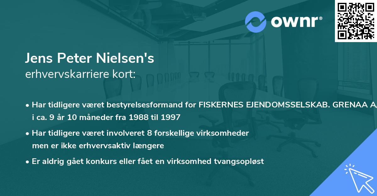 Jens Peter Nielsen's erhvervskarriere kort