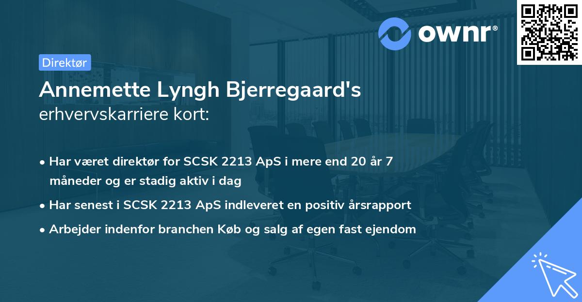 Annemette Lyngh Bjerregaard's erhvervskarriere kort