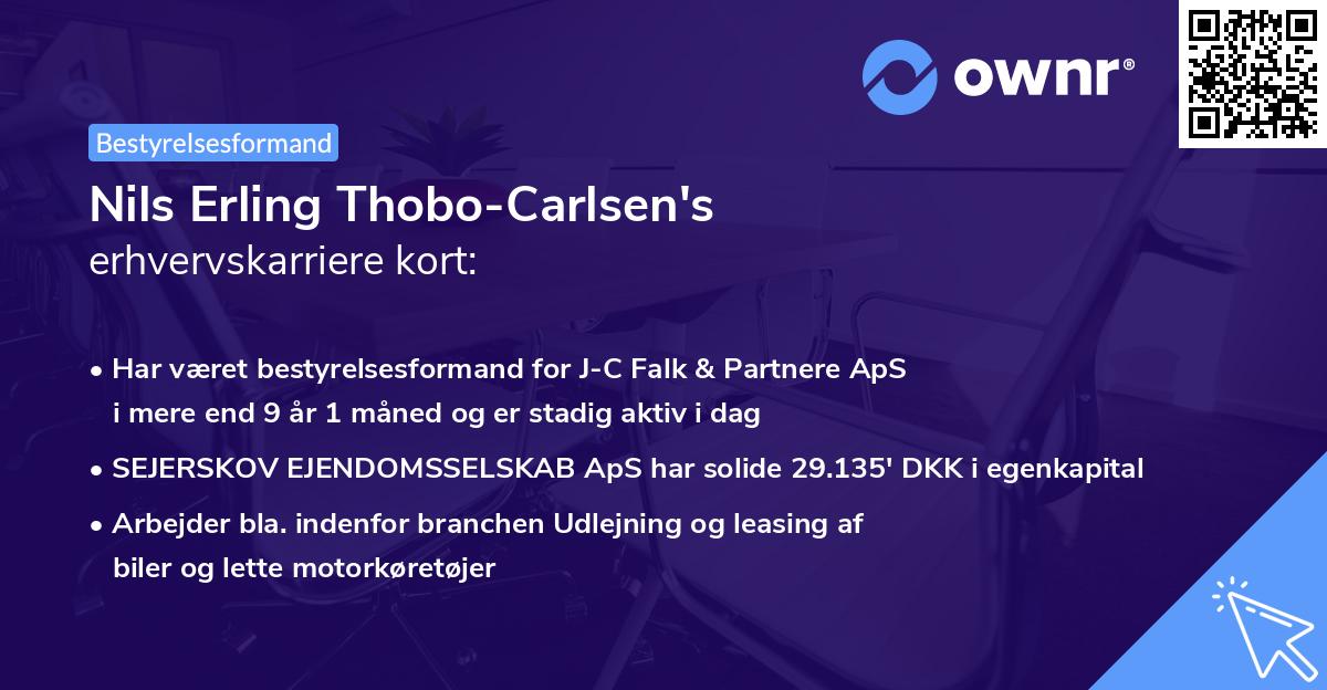 Nils Erling Thobo-Carlsen's erhvervskarriere kort
