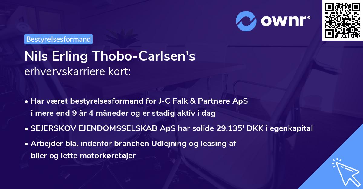 Nils Erling Thobo-Carlsen's erhvervskarriere kort