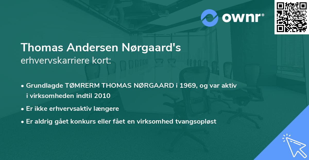 Thomas Andersen Nørgaard's erhvervskarriere kort