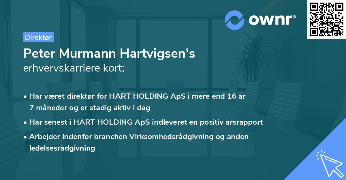Peter Murmann Hartvigsen's erhvervskarriere kort