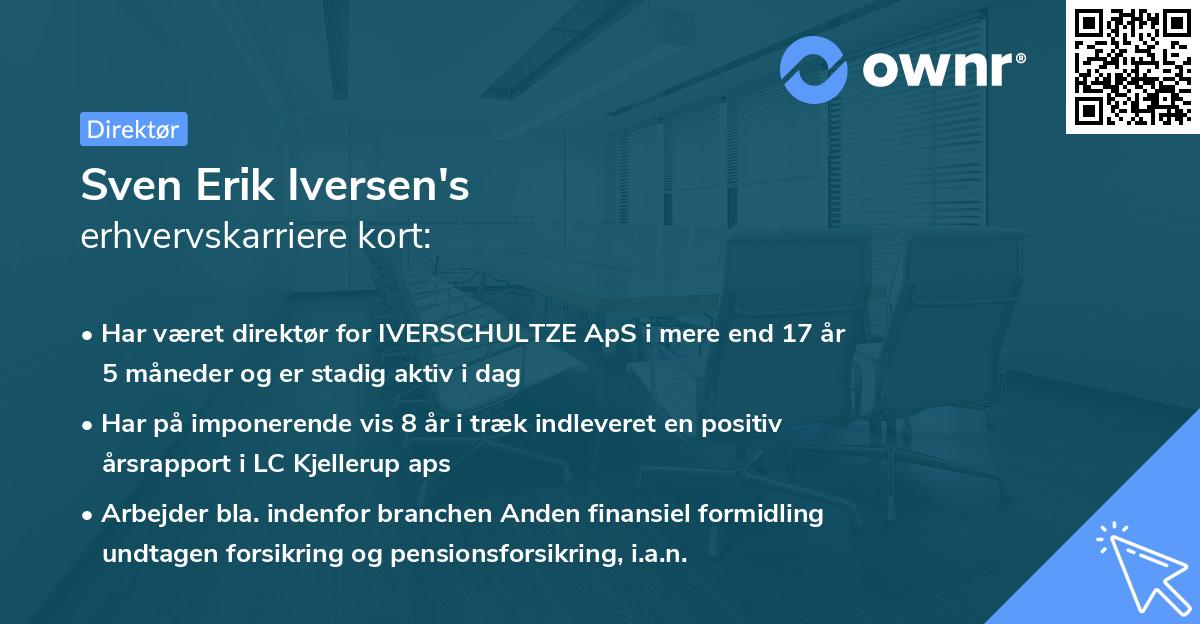 Sven Erik Iversen's erhvervskarriere kort