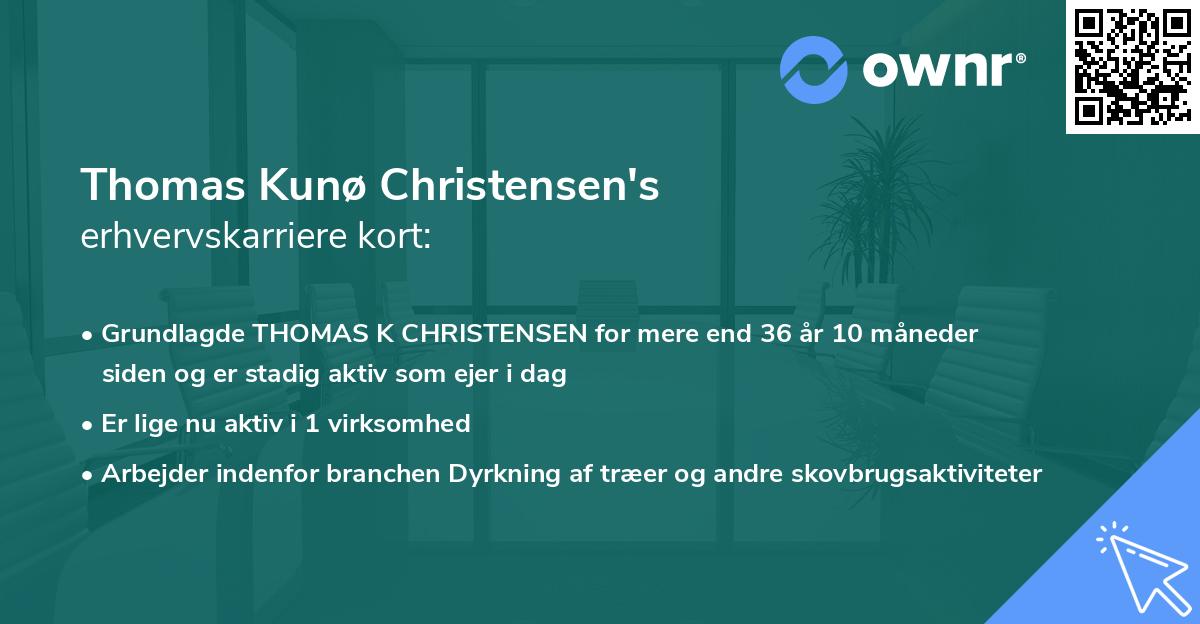 Thomas Kunø Christensen's erhvervskarriere kort