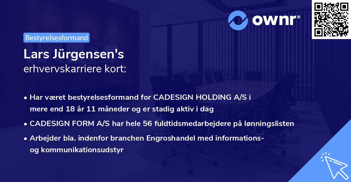 Lars Jürgensen's erhvervskarriere kort
