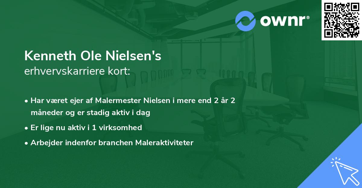 Kenneth Ole Nielsen's erhvervskarriere kort
