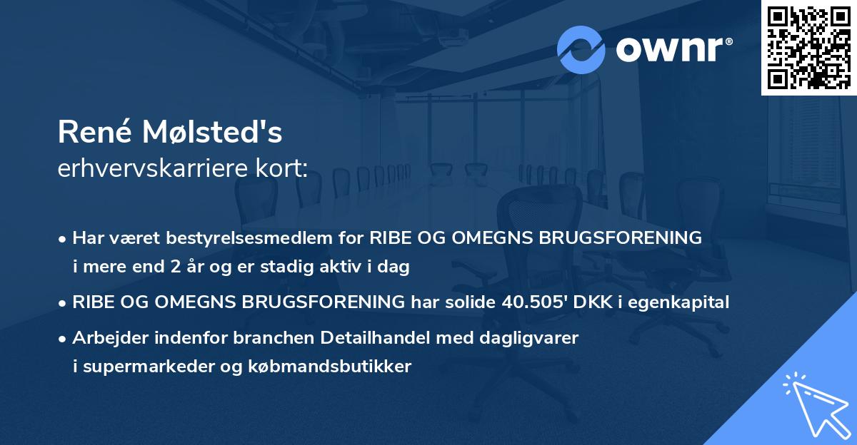 René Mølsted's erhvervskarriere kort