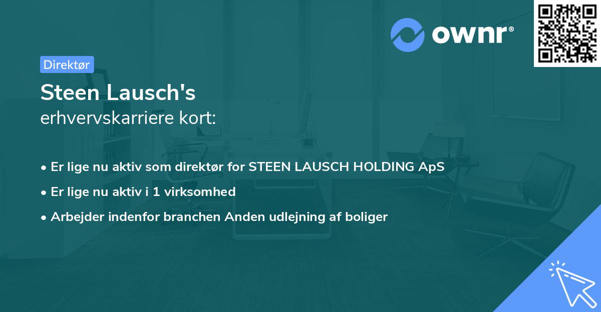 Steen Lausch's erhvervskarriere kort