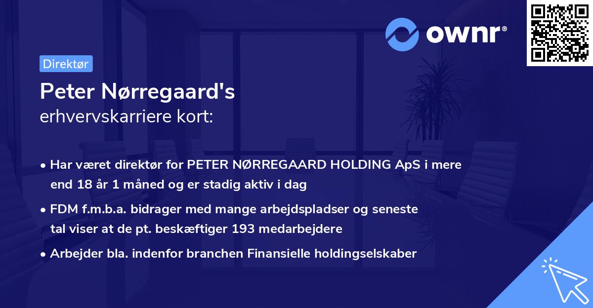 Peter Nørregaard's erhvervskarriere kort