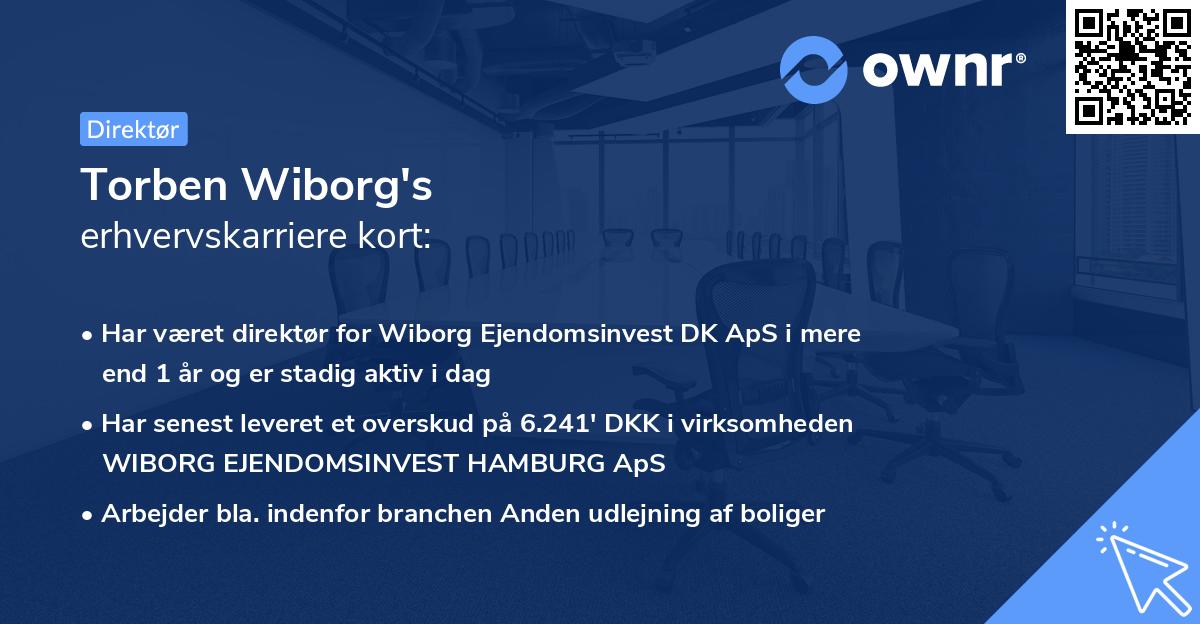 Torben Wiborg's erhvervskarriere kort