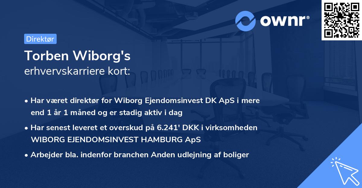 Torben Wiborg's erhvervskarriere kort