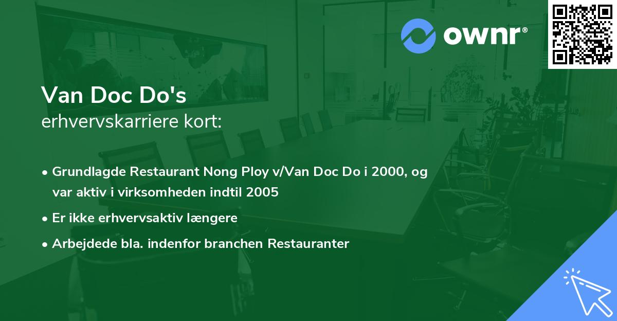 Van Doc Do's erhvervskarriere kort