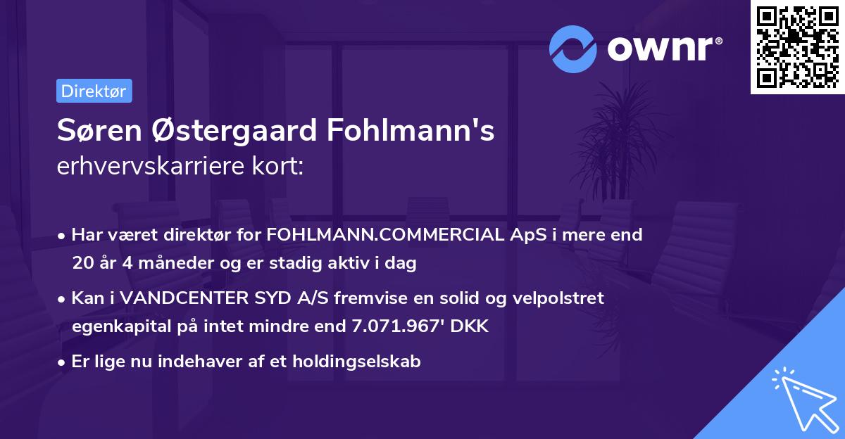 Søren Østergaard Fohlmann's erhvervskarriere kort