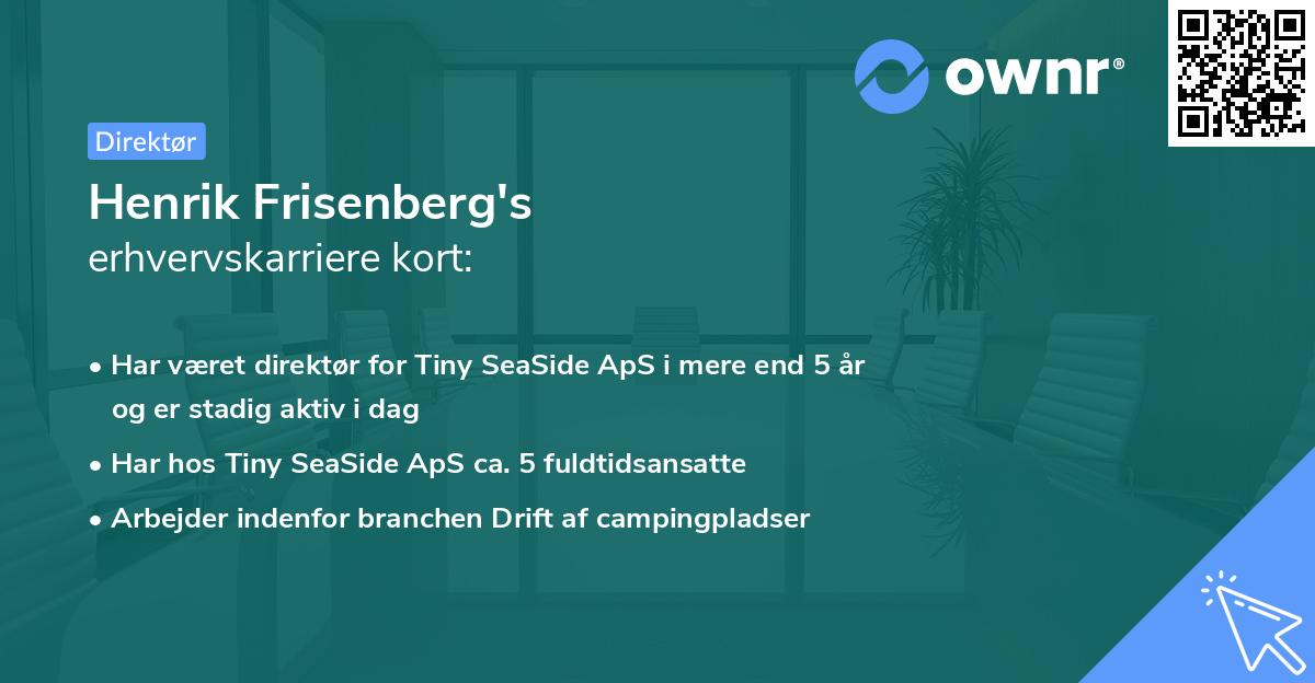 Henrik Frisenberg's erhvervskarriere kort