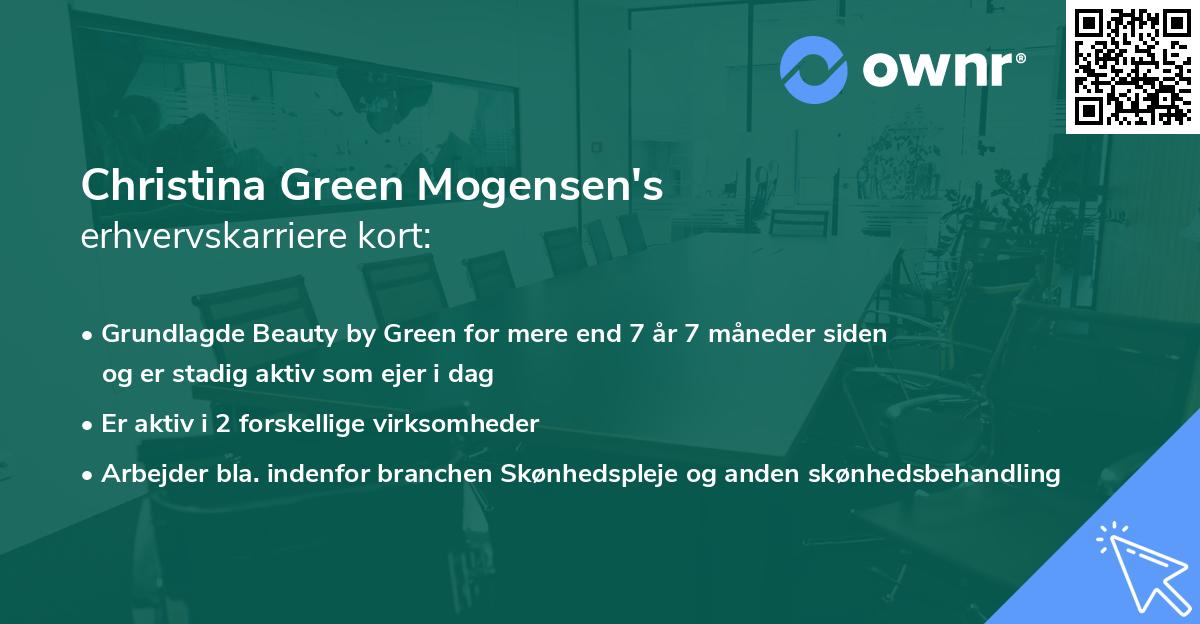 Christina Green Mogensen's erhvervskarriere kort