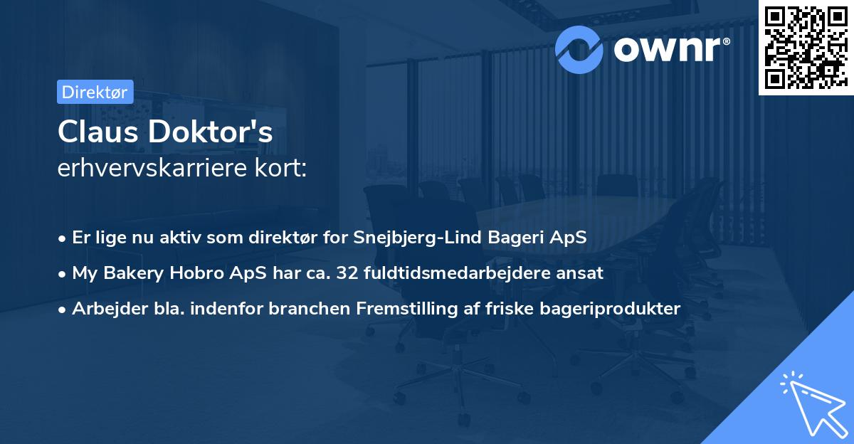 Claus Doktor's erhvervskarriere kort