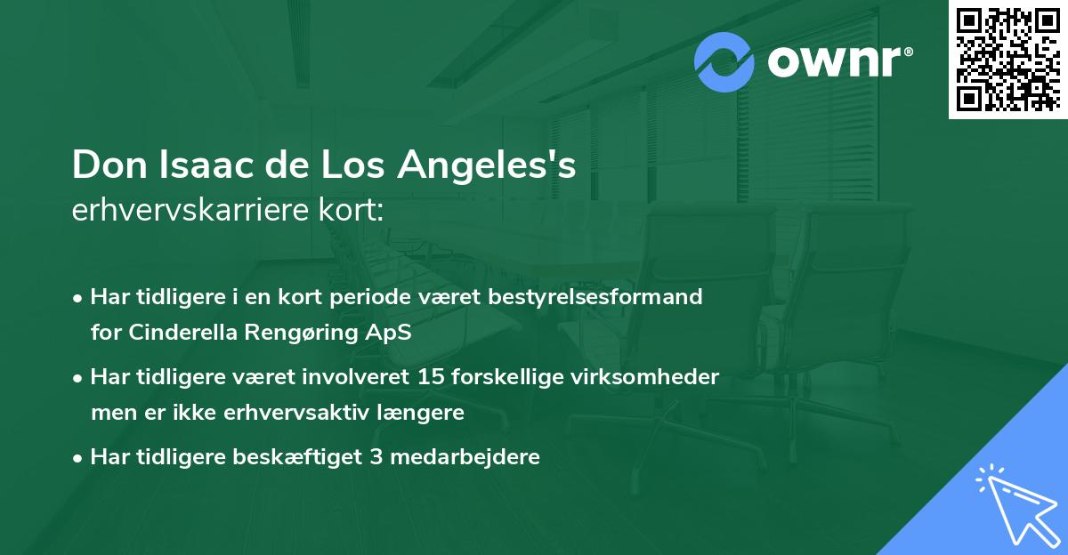 Don Isaac de Los Angeles's erhvervskarriere kort