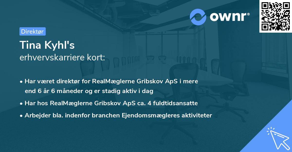 Tina Kyhl's erhvervskarriere kort