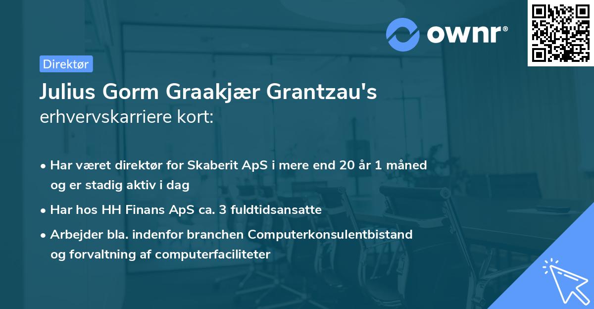 Julius Gorm Graakjær Grantzau's erhvervskarriere kort