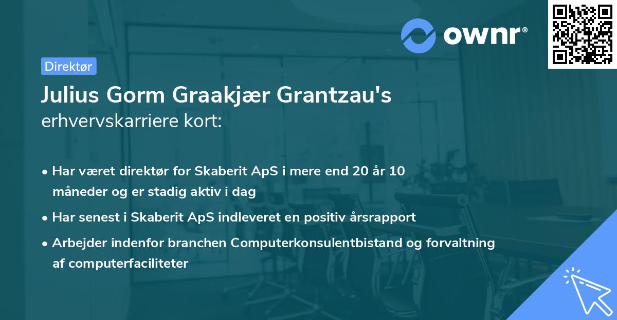 Julius Gorm Graakjær Grantzau's erhvervskarriere kort