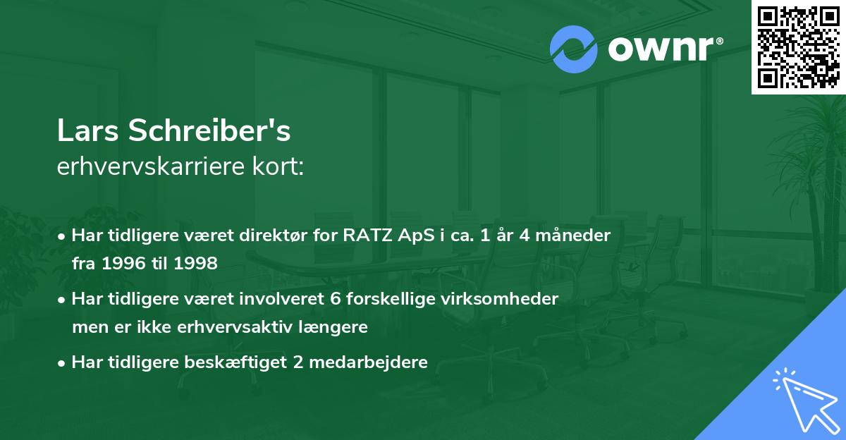 Lars Schreiber's erhvervskarriere kort