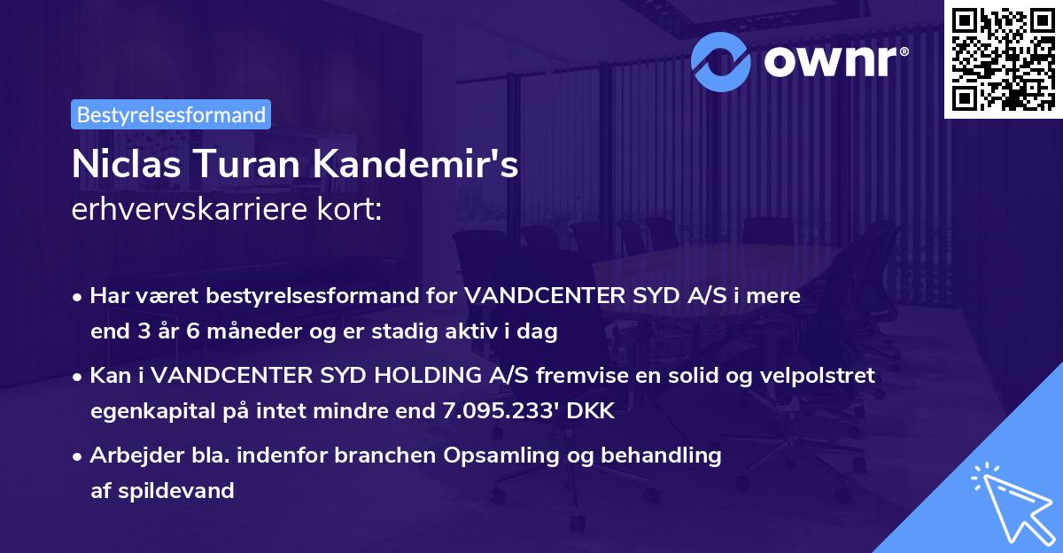 Niclas Turan Kandemir's erhvervskarriere kort