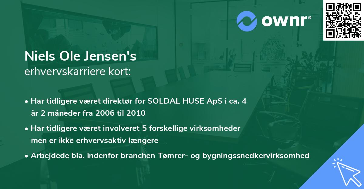 Niels Ole Jensen's erhvervskarriere kort