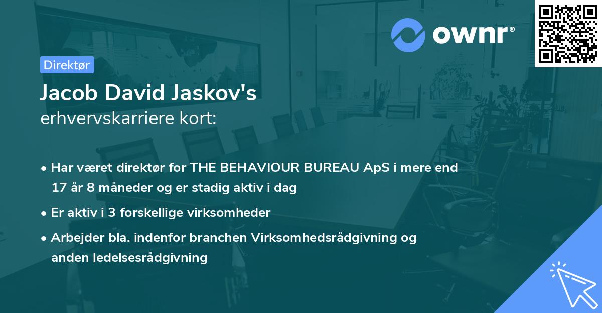 Jacob David Jaskov's erhvervskarriere kort