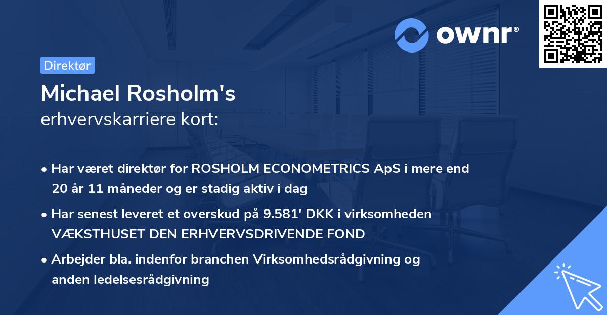 Michael Rosholm's erhvervskarriere kort