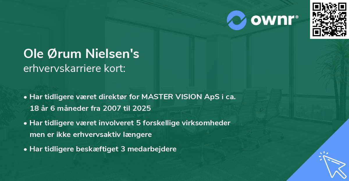 Ole Ørum Nielsen's erhvervskarriere kort